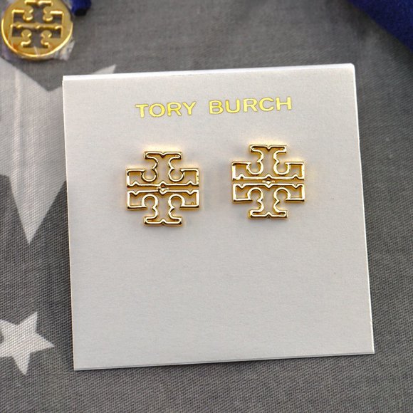 Tory Burch Jewelry Tory Burch Britten Gold Stud Earrings Brand New
